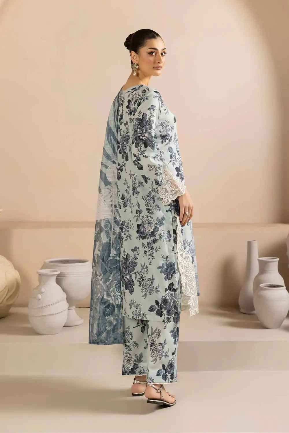 Lawn Suit Gray 8462