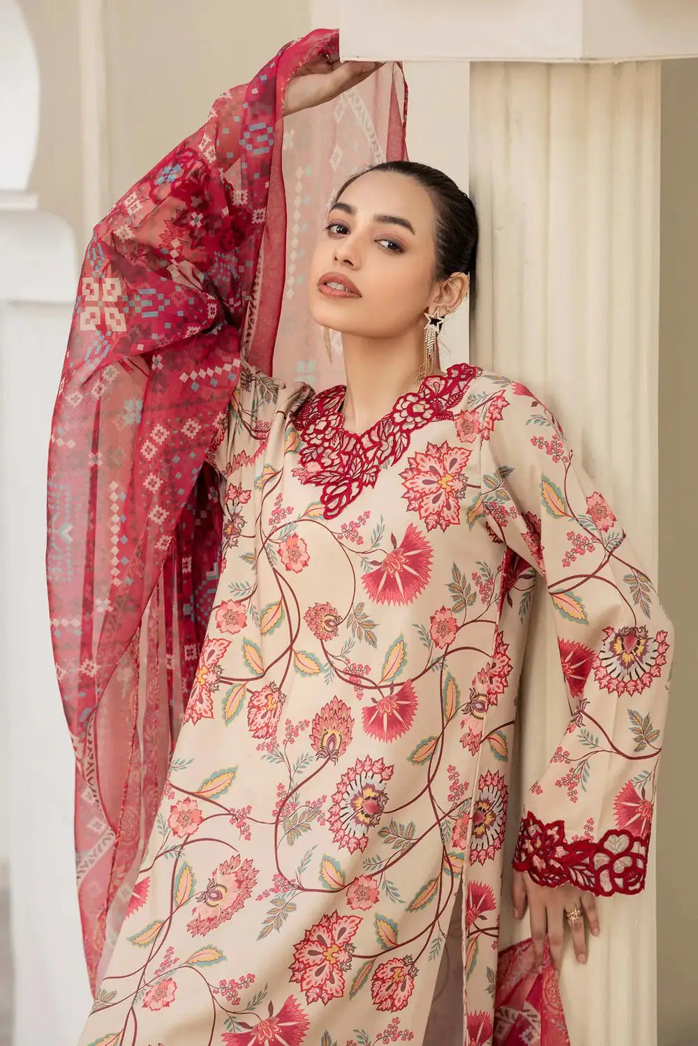 Lawn Suit Pink 8454