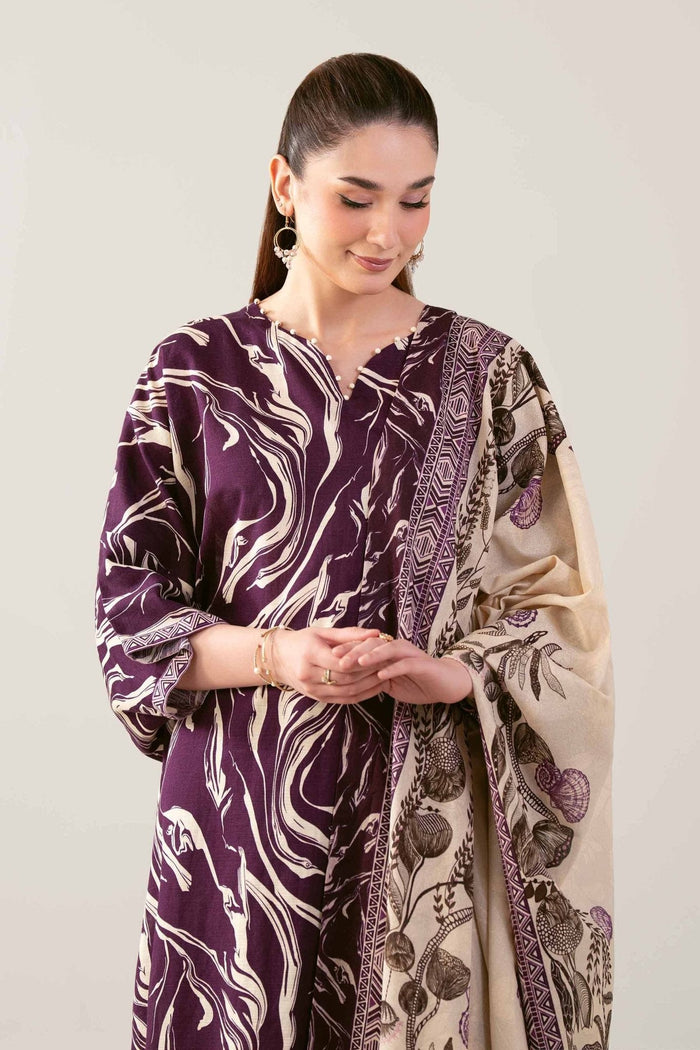 Lawn Suit Purple 8439