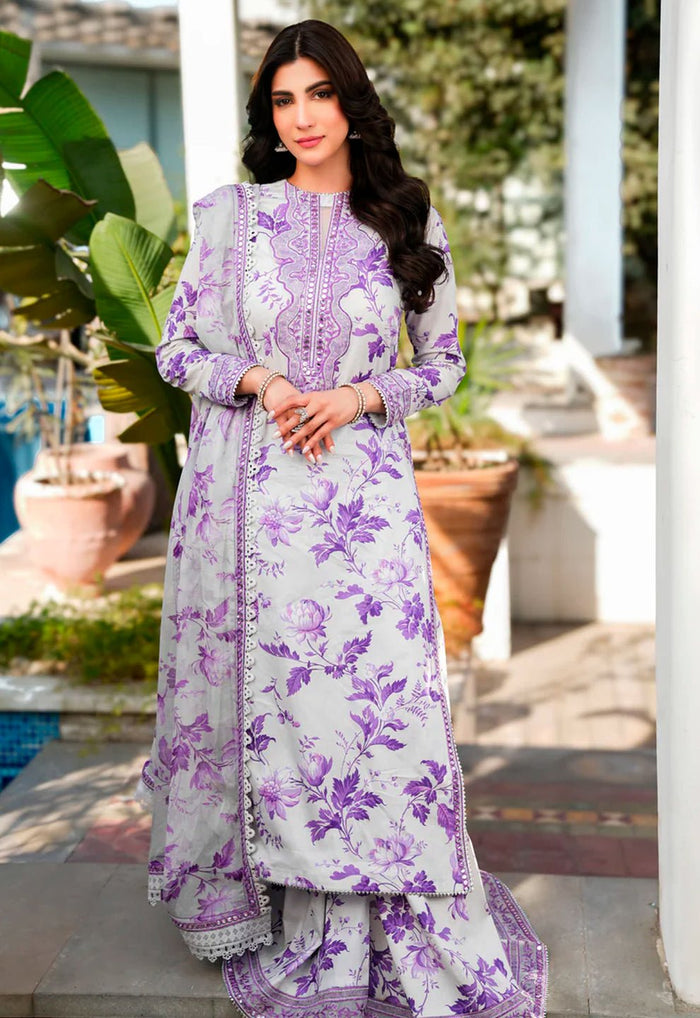 Lawn Suit Purple 8445