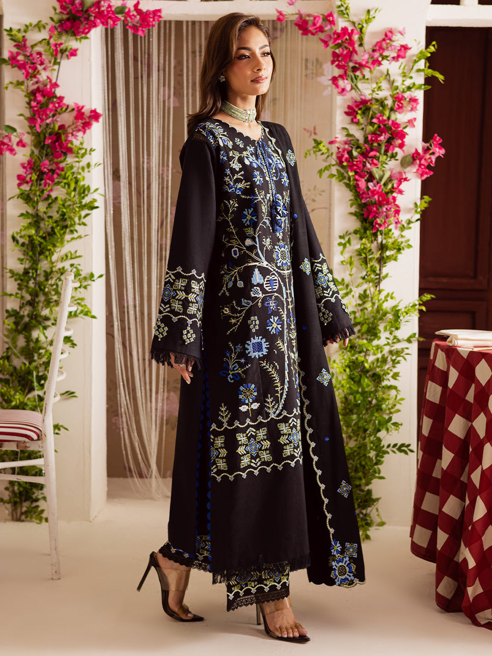 Printed Lawn Embroidered Suit 8585