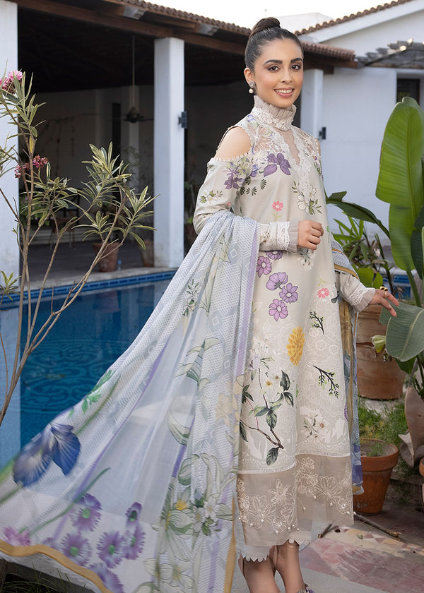 Zari Effect Lawn 8596