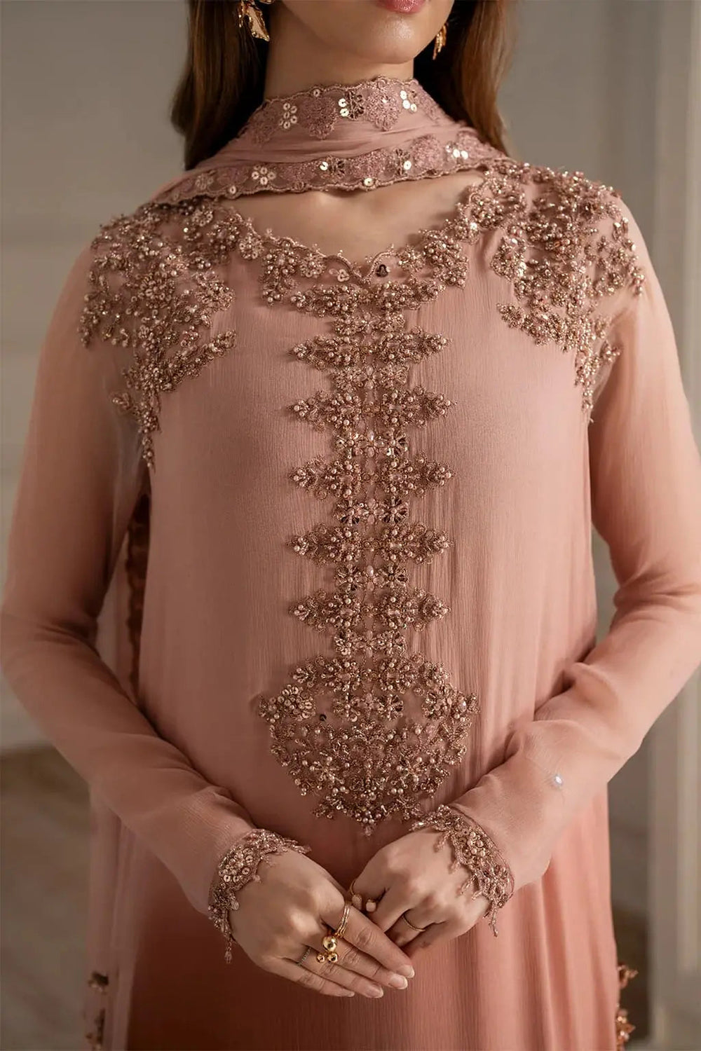 Chiffon Embroidery Suit 8515