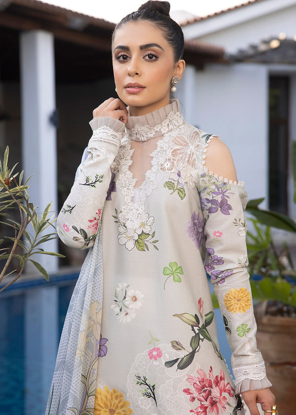 Zari Effect Lawn 8596
