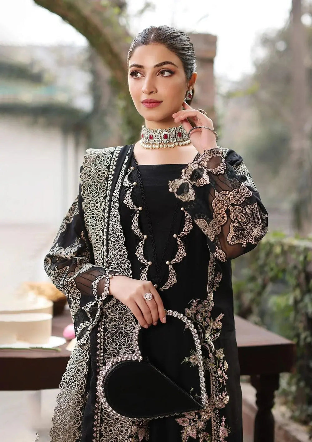 Organza Embroidered Suit 8518