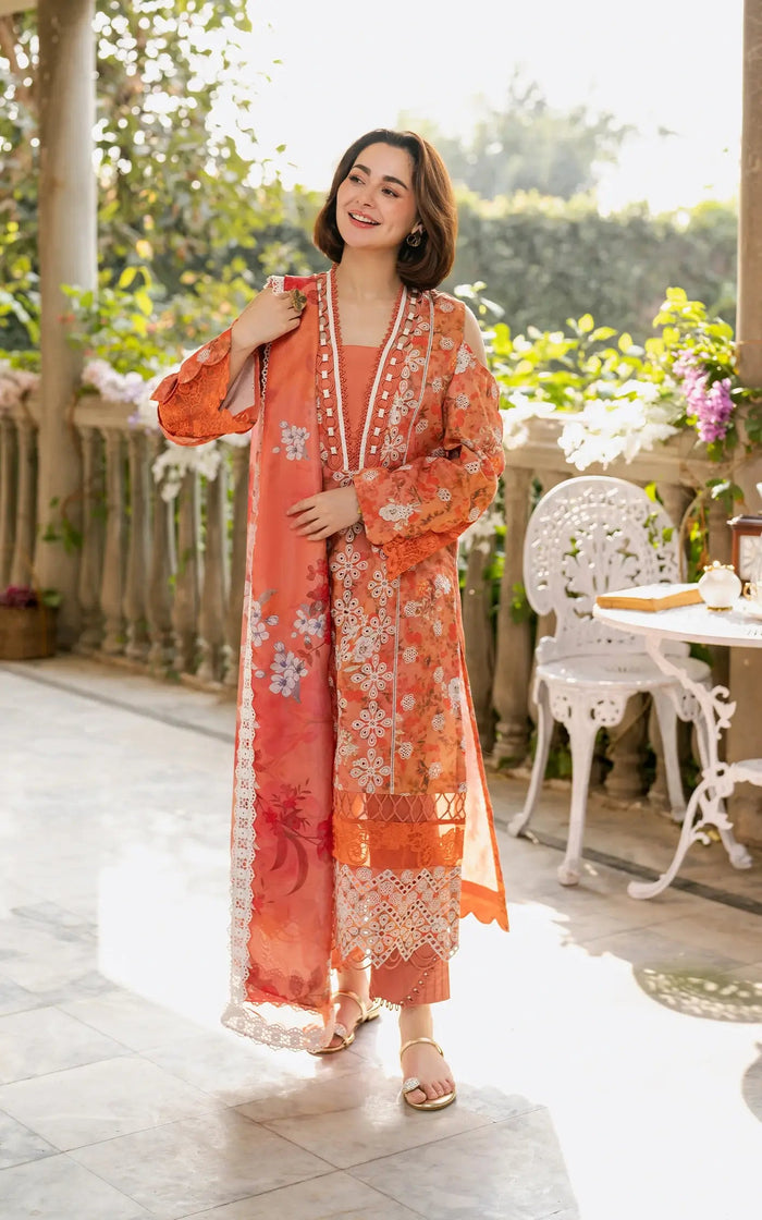 Zari Effect Lawn 8603