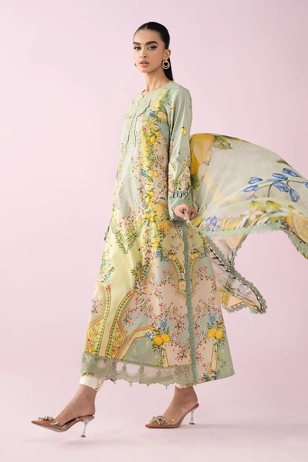 M Print Lawn Suit 8504