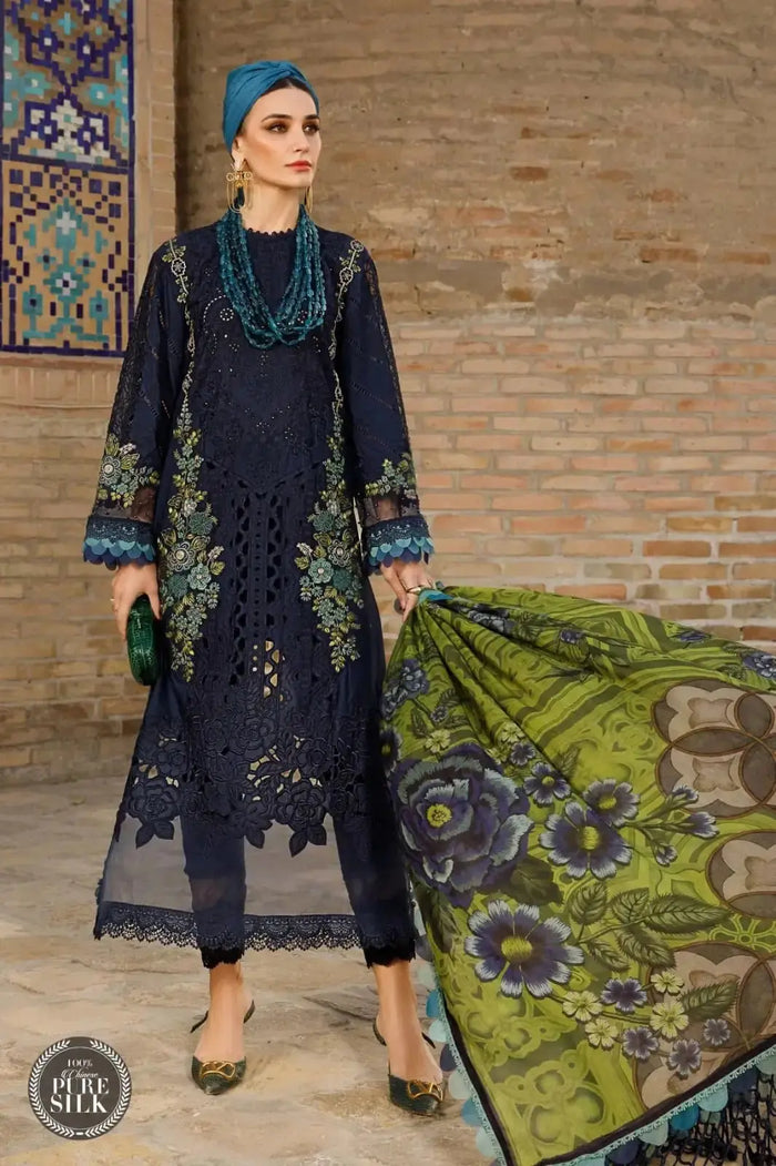Unstitched Chikankari Embroidered Suit 8493